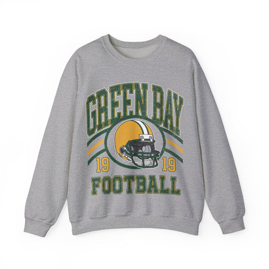 Green Bay Football Sweatshirt, Vintage Style Green Bay Football Crewneck, Football Sweatshirt, Green Bay Sweatshirt, Green Bay Fans