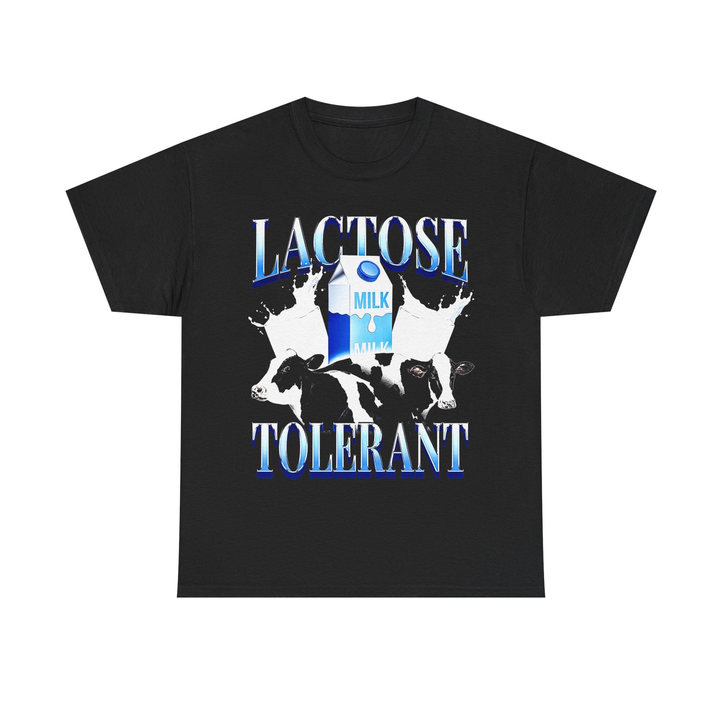Lactose Tolerant Funny Meme Gift T shirt For Friends,Lactose Intolerant Milk LMAO Shirt For Teenager,Cringy Shirts Gen Z Humor Blue Gallon