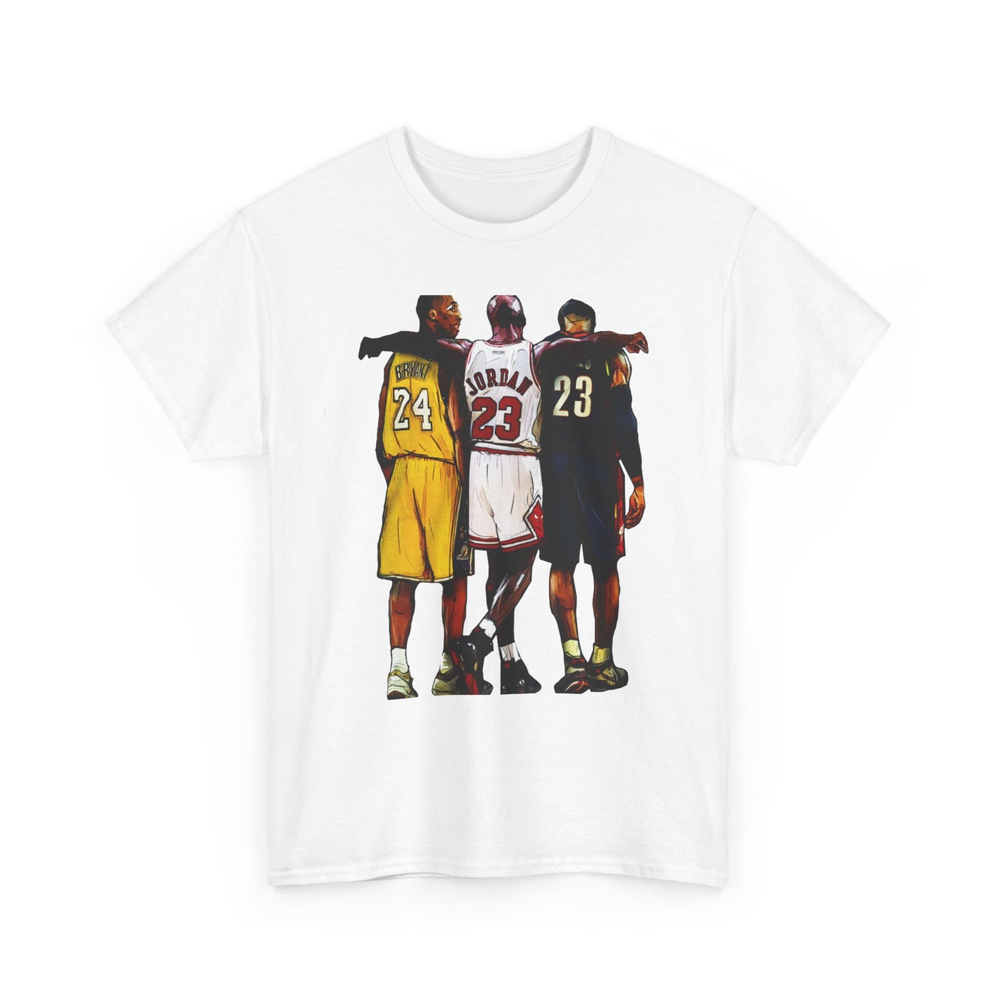 NBA Allstars Shirt Kobe Bryant Michael Jordan Lebron James Basketball Tee