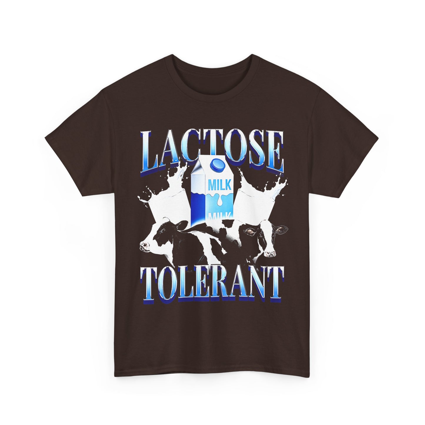 Lactose Tolerant Funny Meme Gift T shirt For Friends,Lactose Intolerant Milk LMAO Shirt For Teenager,Cringy Shirts Gen Z Humor Blue Gallon
