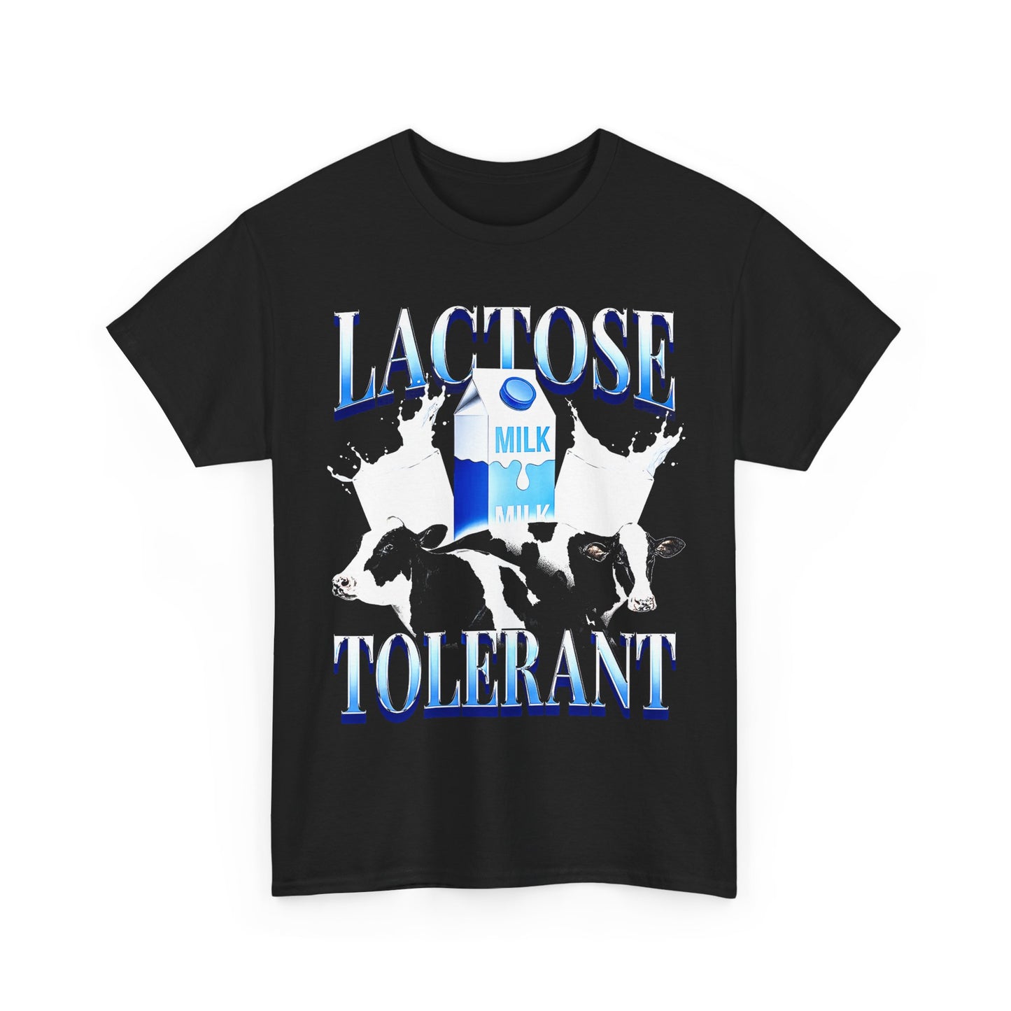 Lactose Tolerant Funny Meme Gift T shirt For Friends,Lactose Intolerant Milk LMAO Shirt For Teenager,Cringy Shirts Gen Z Humor Blue Gallon