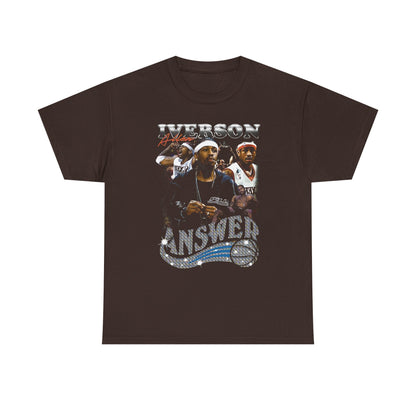 Allen Iverson, Answer, NBA, NCAA, Basket Ball T-Shirt, 76ers Club, Gifts, Souvenir