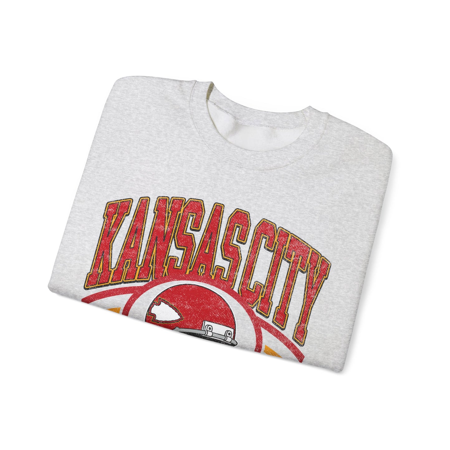 Kansas City Football Sweatshirt, Vintage Style Kansas City Football Crewneck Sweatshirt, Kansas City Sweatshirt, Sunday Football Kansas Fans