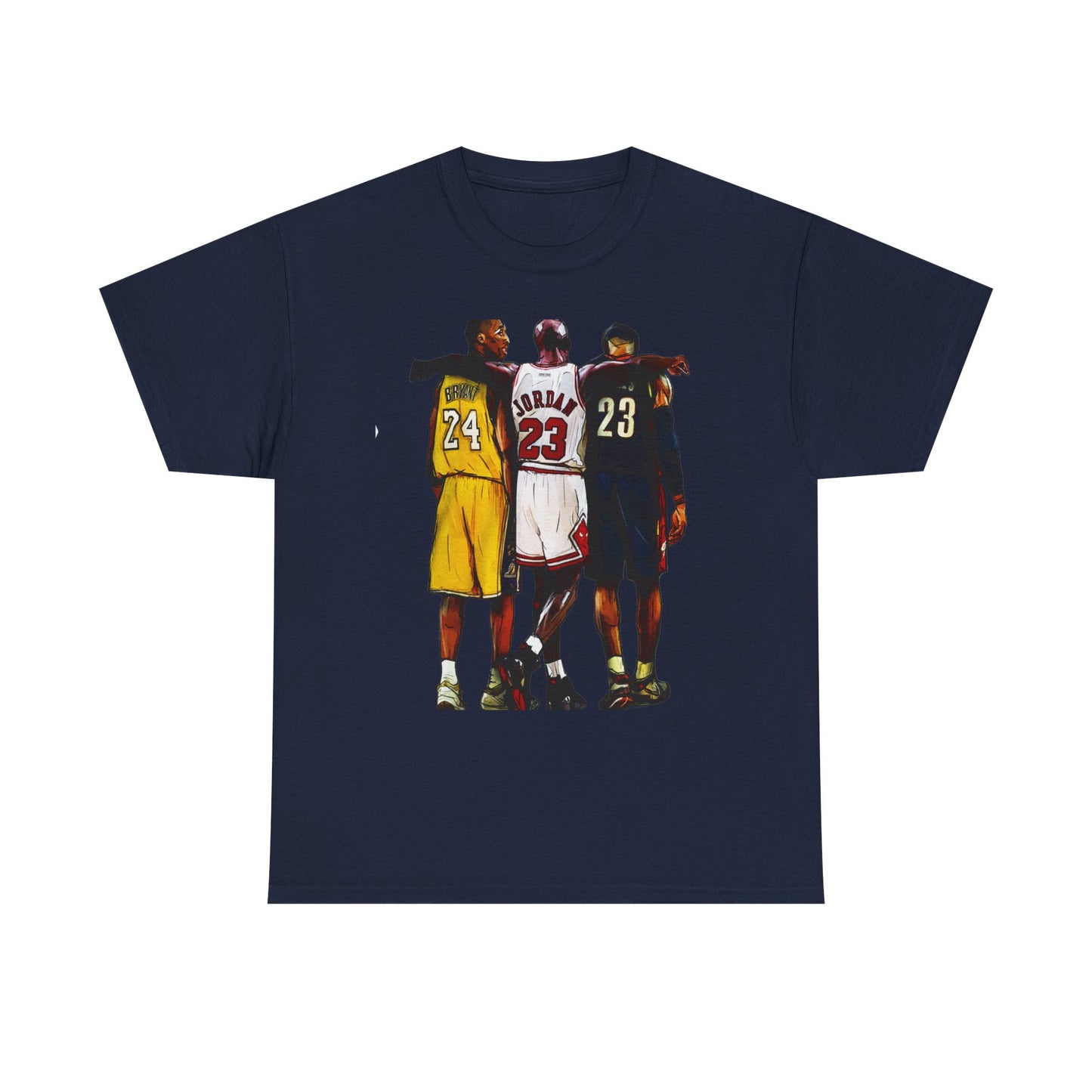 NBA Allstars Shirt Kobe Bryant Michael Jordan Lebron James Basketball Tee