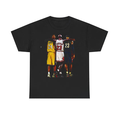 NBA Allstars Shirt Kobe Bryant Michael Jordan Lebron James Basketball Tee