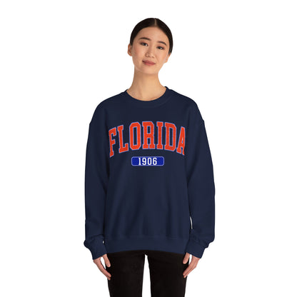 Florida 1906 Graphic Sweatshirt, Sweatshirt for Girl, Football Aesthetics Hoodie, Varsity College Sweatshirt, Sports Fan Gift
