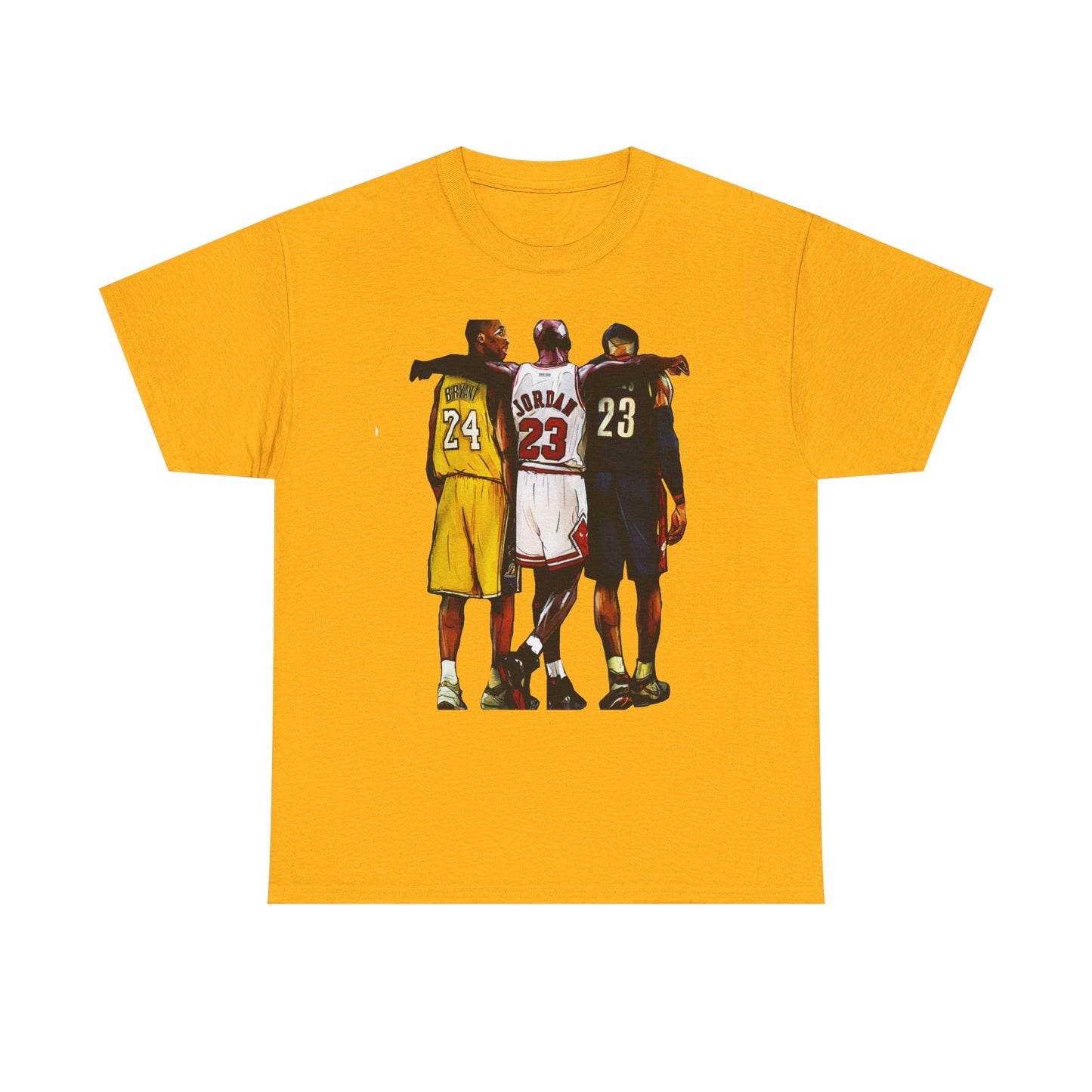 NBA Allstars Shirt Kobe Bryant Michael Jordan Lebron James Basketball Tee