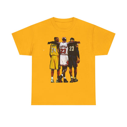 NBA Allstars Shirt Kobe Bryant Michael Jordan Lebron James Basketball Tee