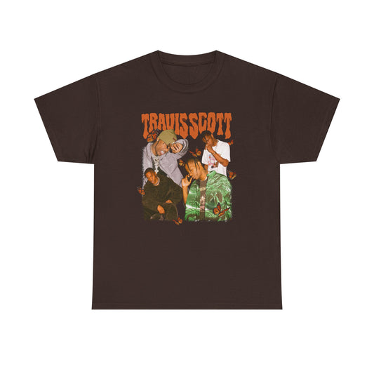 TRAVIS SCOTT, Vintage Rap Tee, Rapper Bootleg Tshirt, Rap Retro - Tshirt, Hip Hop T-Shirts, Dark Chocolate Color
