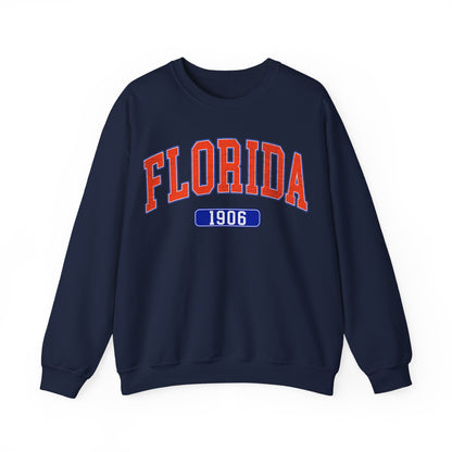Florida 1906 Graphic Sweatshirt, Sweatshirt for Girl, Football Aesthetics Hoodie, Varsity College Sweatshirt, Sports Fan Gift