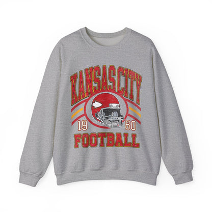 Kansas City Football Sweatshirt, Vintage Style Kansas City Football Crewneck Sweatshirt, Kansas City Sweatshirt, Sunday Football Kansas Fans
