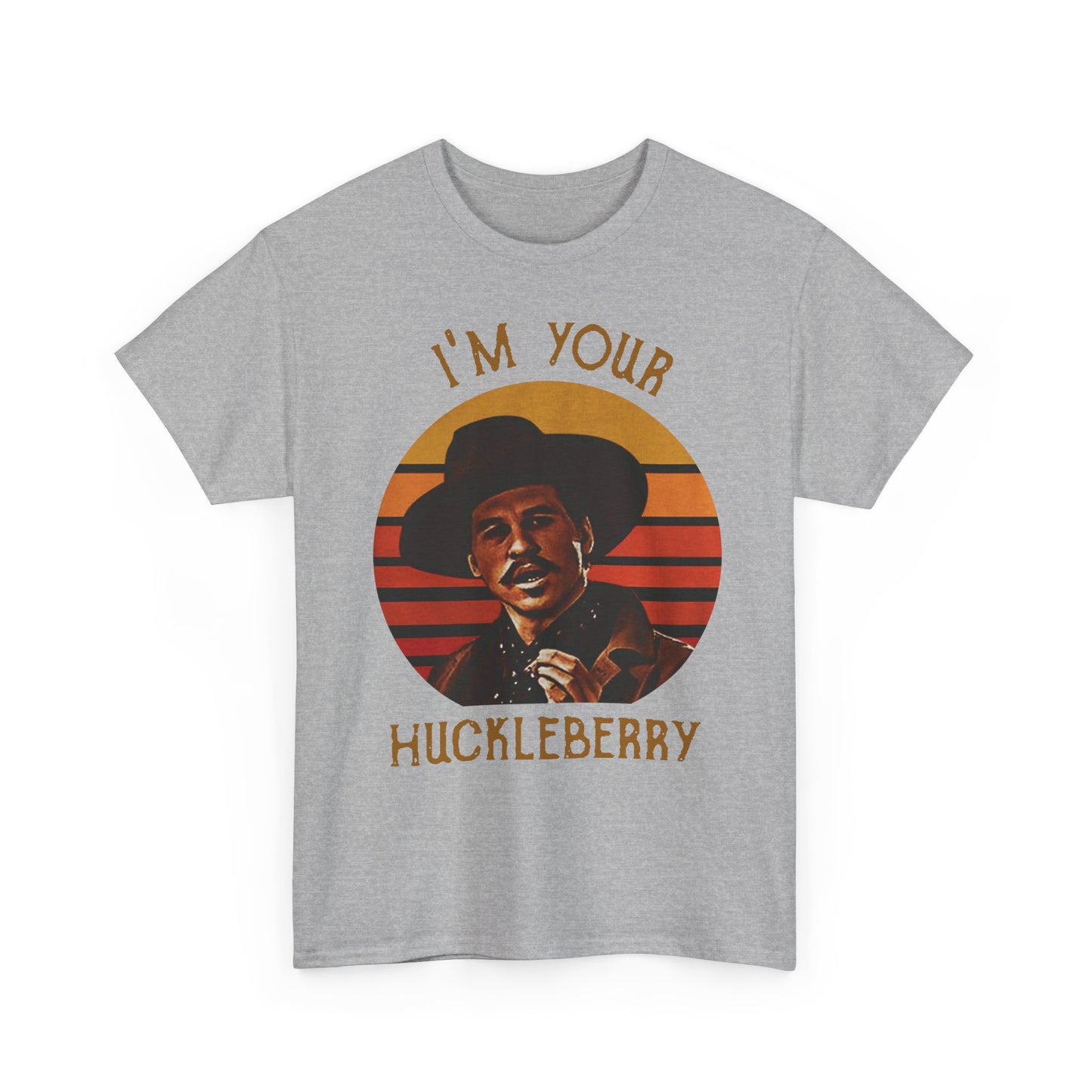 Doc Holliday Tombstone I'm Your Huckleberry Vintage Men's Cotton Black T Shirt