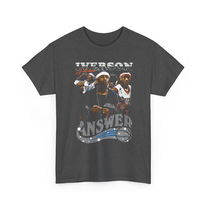 Allen Iverson, Answer, NBA, NCAA, Basket Ball T-Shirt, 76ers Club, Gifts, Souvenir
