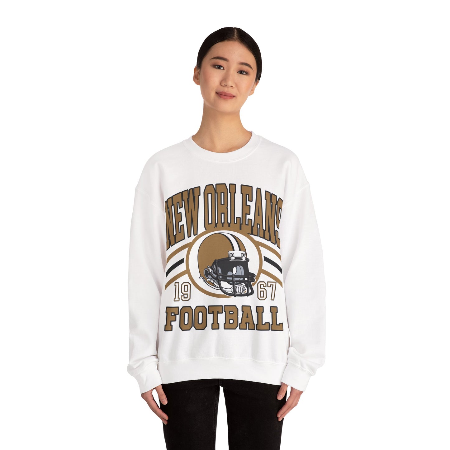 New Orleans Sweatshirt, New Orleans Fan Crewneck Sweatshirt, Distressed New Orleans Sweater, New Orleans Gift, College Student gift