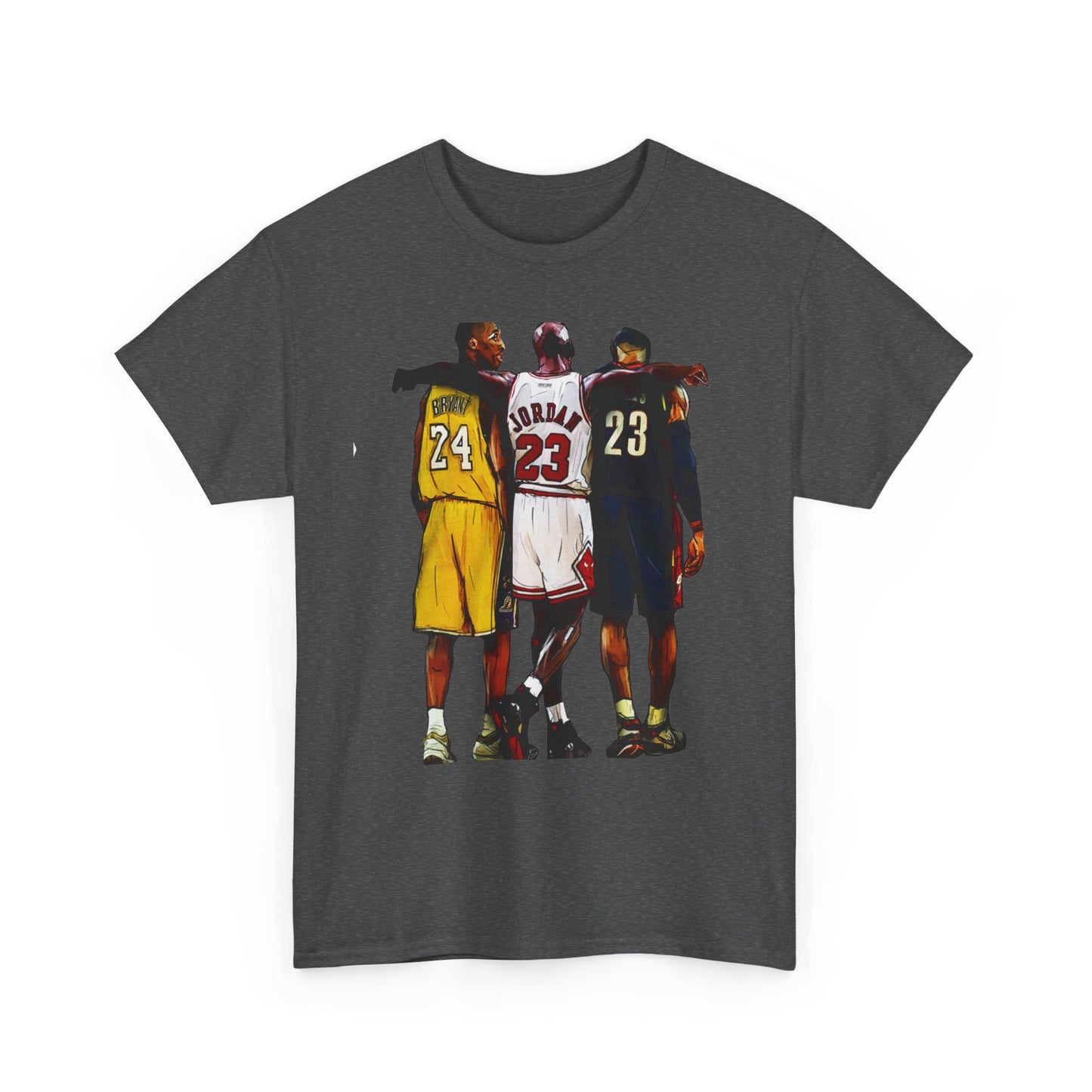 NBA Allstars Shirt Kobe Bryant Michael Jordan Lebron James Basketball Tee