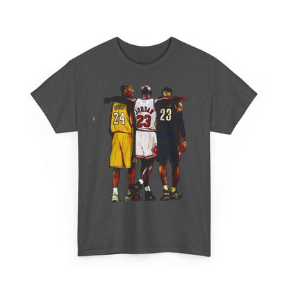 NBA Allstars Shirt Kobe Bryant Michael Jordan Lebron James Basketball Tee