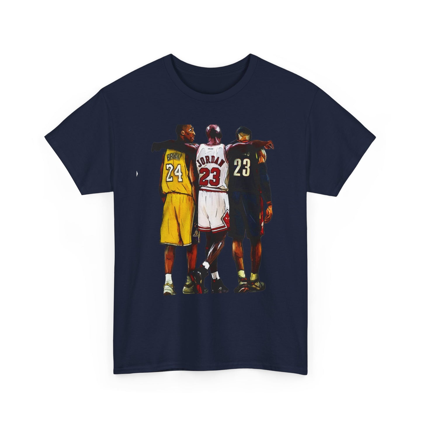 NBA Allstars Shirt Kobe Bryant Michael Jordan Lebron James Basketball Tee