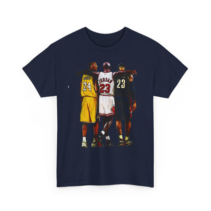 NBA Allstars Shirt Kobe Bryant Michael Jordan Lebron James Basketball Tee