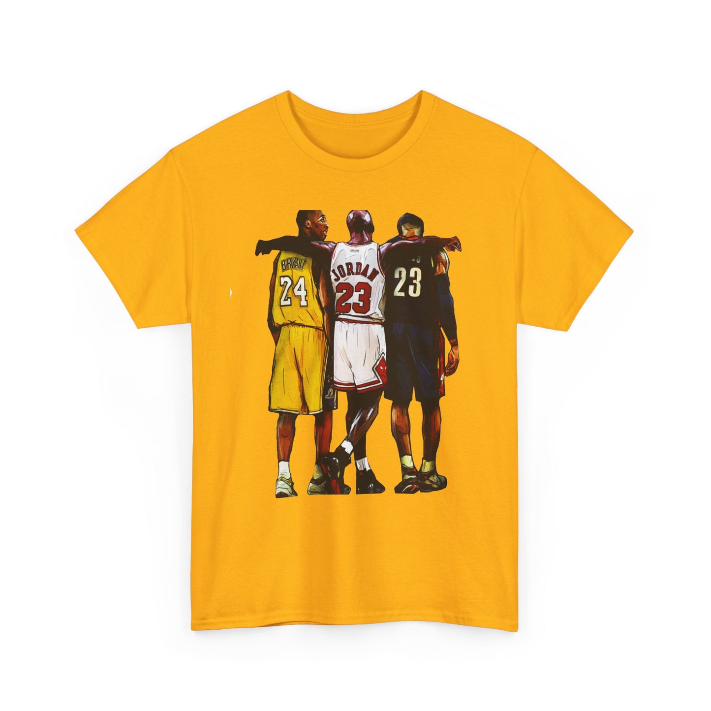 NBA Allstars Shirt Kobe Bryant Michael Jordan Lebron James Basketball Tee