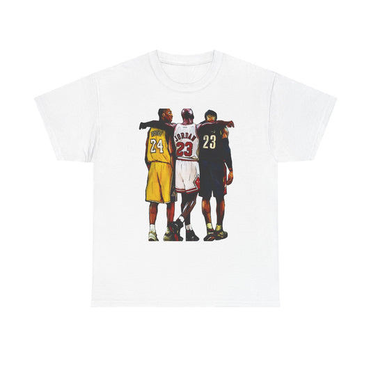 NBA Allstars Shirt Kobe Bryant Michael Jordan Lebron James Basketball Tee
