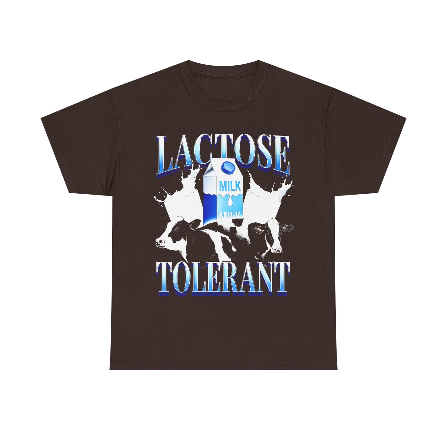 Lactose Tolerant Funny Meme Gift T shirt For Friends,Lactose Intolerant Milk LMAO Shirt For Teenager,Cringy Shirts Gen Z Humor Blue Gallon