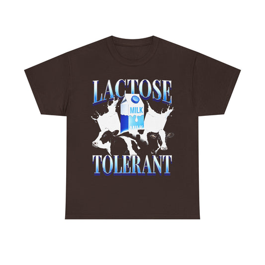Lactose Tolerant Funny Meme Gift T shirt For Friends,Lactose Intolerant Milk LMAO Shirt For Teenager,Cringy Shirts Gen Z Humor Blue Gallon
