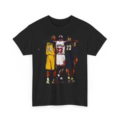 NBA Allstars Shirt Kobe Bryant Michael Jordan Lebron James Basketball Tee