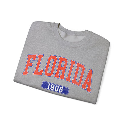 Florida 1906 Graphic Sweatshirt, Sweatshirt for Girl, Football Aesthetics Hoodie, Varsity College Sweatshirt, Sports Fan Gift