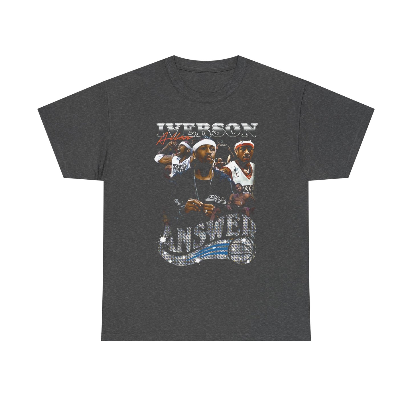 Allen Iverson, Answer, NBA, NCAA, Basket Ball T-Shirt, 76ers Club, Gifts, Souvenir