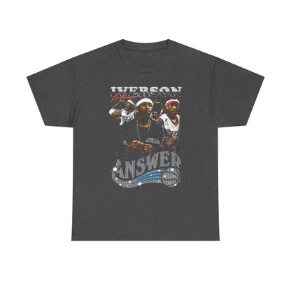 Allen Iverson, Answer, NBA, NCAA, Basket Ball T-Shirt, 76ers Club, Gifts, Souvenir