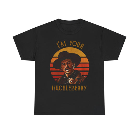 Doc Holliday Tombstone I'm Your Huckleberry Vintage Men's Cotton Black T Shirt