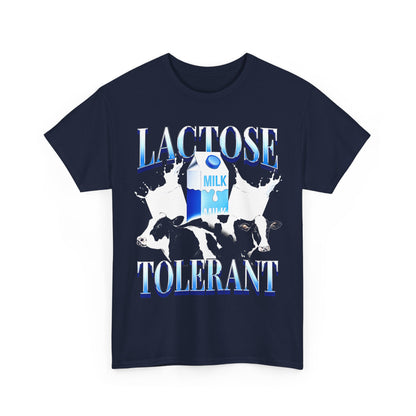 Lactose Tolerant Funny Meme Gift T shirt For Friends,Lactose Intolerant Milk LMAO Shirt For Teenager,Cringy Shirts Gen Z Humor Blue Gallon