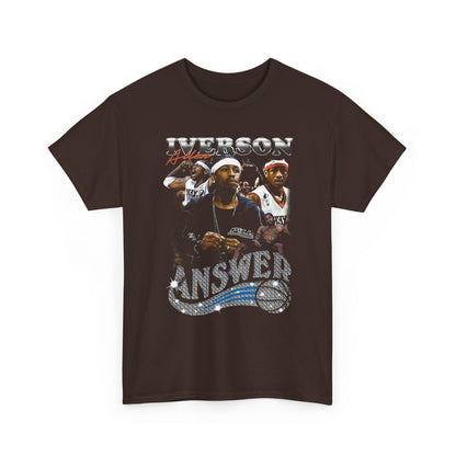 Allen Iverson, Answer, NBA, NCAA, Basket Ball T-Shirt, 76ers Club, Gifts, Souvenir