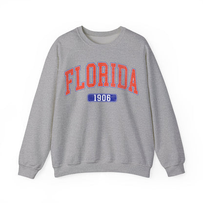 Florida 1906 Graphic Sweatshirt, Sweatshirt for Girl, Football Aesthetics Hoodie, Varsity College Sweatshirt, Sports Fan Gift
