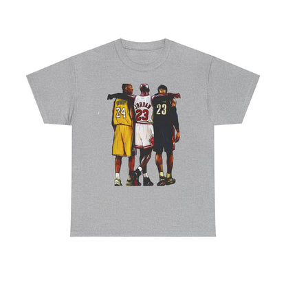 NBA Allstars Shirt Kobe Bryant Michael Jordan Lebron James Basketball Tee