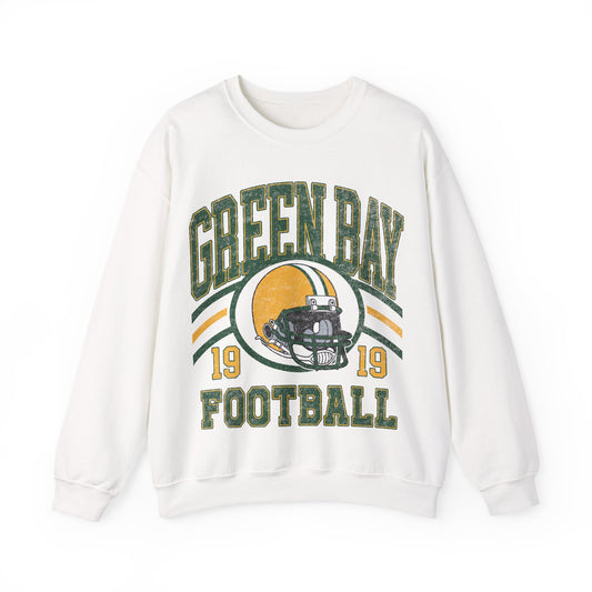 Green Bay Football Sweatshirt, Vintage Style Green Bay Football Crewneck, Football Sweatshirt, Green Bay Sweatshirt, Green Bay Fans