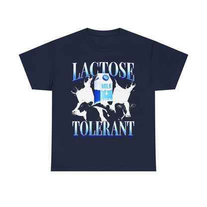 Lactose Tolerant Funny Meme Gift T shirt For Friends,Lactose Intolerant Milk LMAO Shirt For Teenager,Cringy Shirts Gen Z Humor Blue Gallon