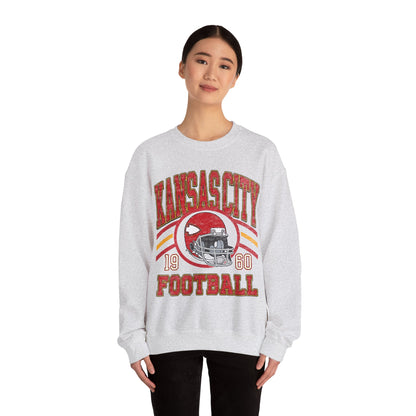 Kansas City Football Sweatshirt, Vintage Style Kansas City Football Crewneck Sweatshirt, Kansas City Sweatshirt, Sunday Football Kansas Fans