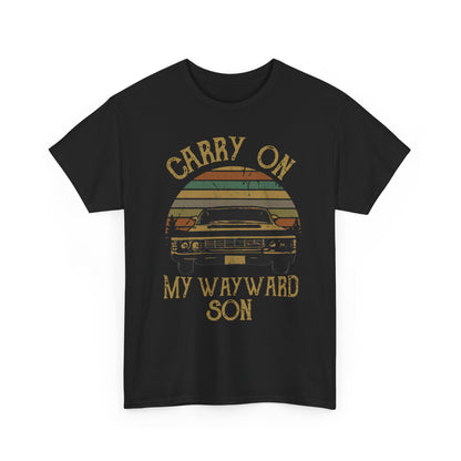 Carry on My Wayward Son Vintage Retro Men's Short Sleeve T Shirt Cotton Tee Top